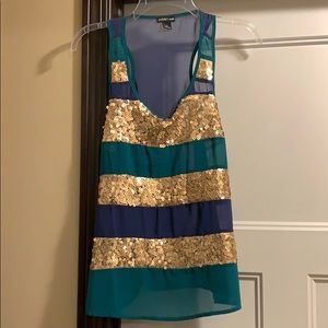 Dressy sequin tank top